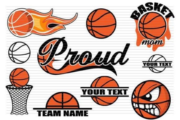 Basketball Splitted Proud Mom SVG PNG