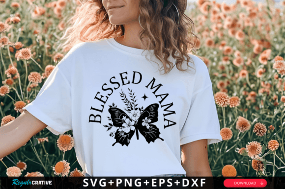 Blessed Mama SVG Design, Mom SVG Design