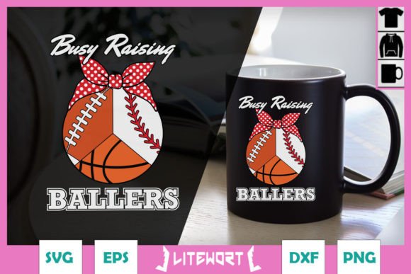 Busy Raising Ballers Basketball Mom SVG