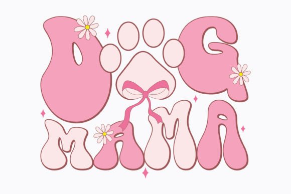 Coquette Dog Mama Mom SVG PNG Pink