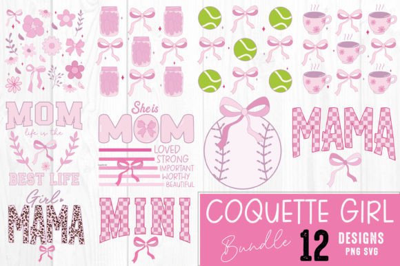 Coquette Girl Mama Mom SVG PNG Bundle