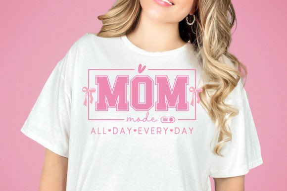 Coquette Mom SVG PNG Mama Flowers Pink