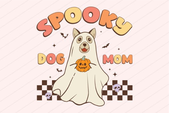 Halloween Spooky Dog Mom SVG PNG Ghost