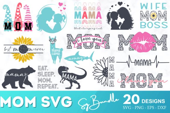Happy Mom SVG Mothers Day Svg Bundle