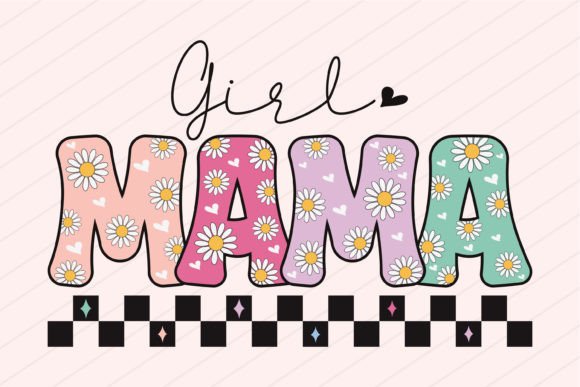 Mothers Day Girl Mama Mom SVG PNG Flower