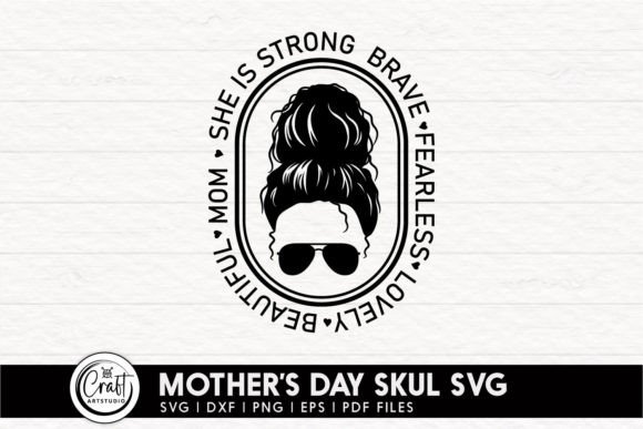 Mothers Day SVG - Messy Bun Mom SVG