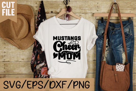 MUSTANGS CHEER MOM SVG, MOM SHIRT