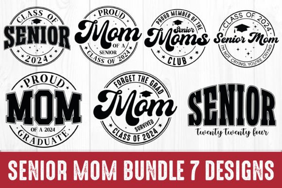 Senior Mom SVG Bundle: PNG & Mama